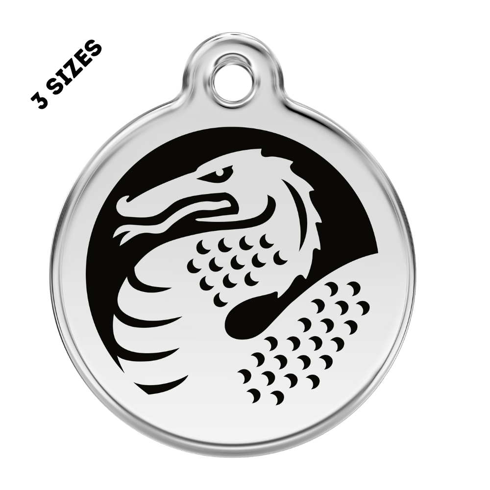 Black Dragon Pet ID Tag