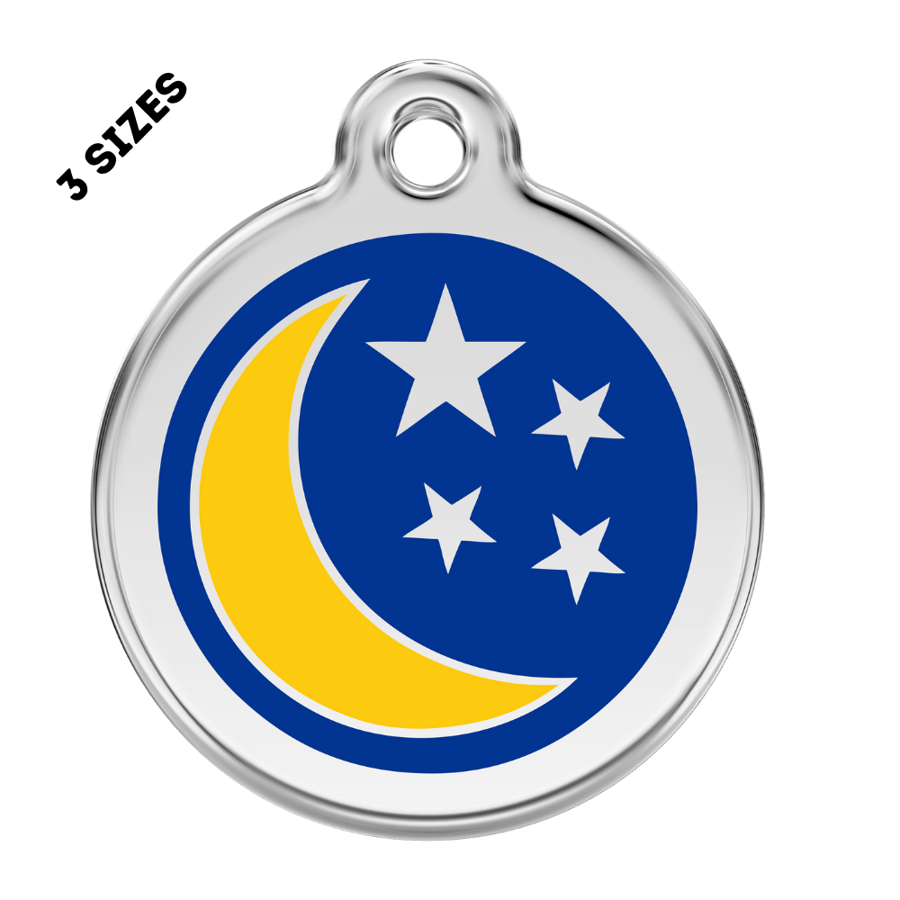 Moon and Stars Pet Tag