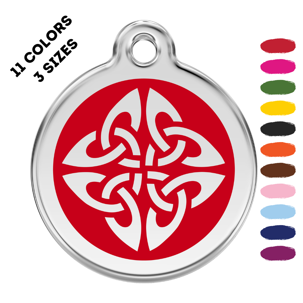 Tribal Arrow Stainless Steel And Enamel Red Pet ID Tag