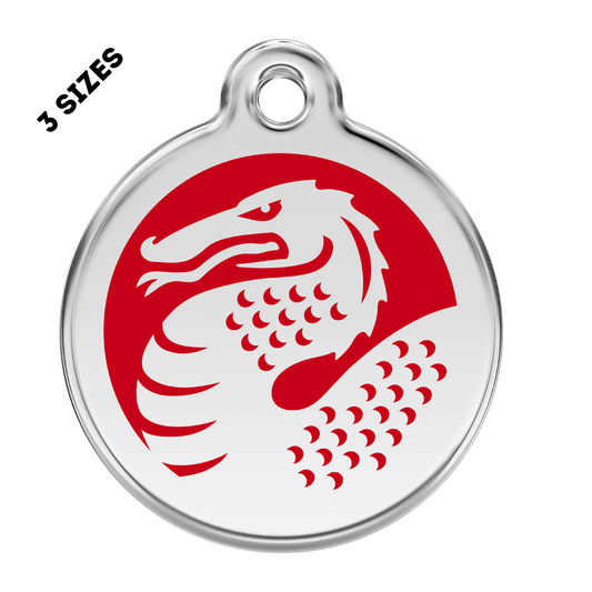 Red Dragon Pet Tag