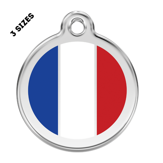 French Flag Pet ID Tag