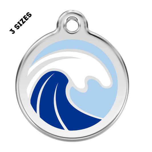 Ocean Waves Pet ID Tag