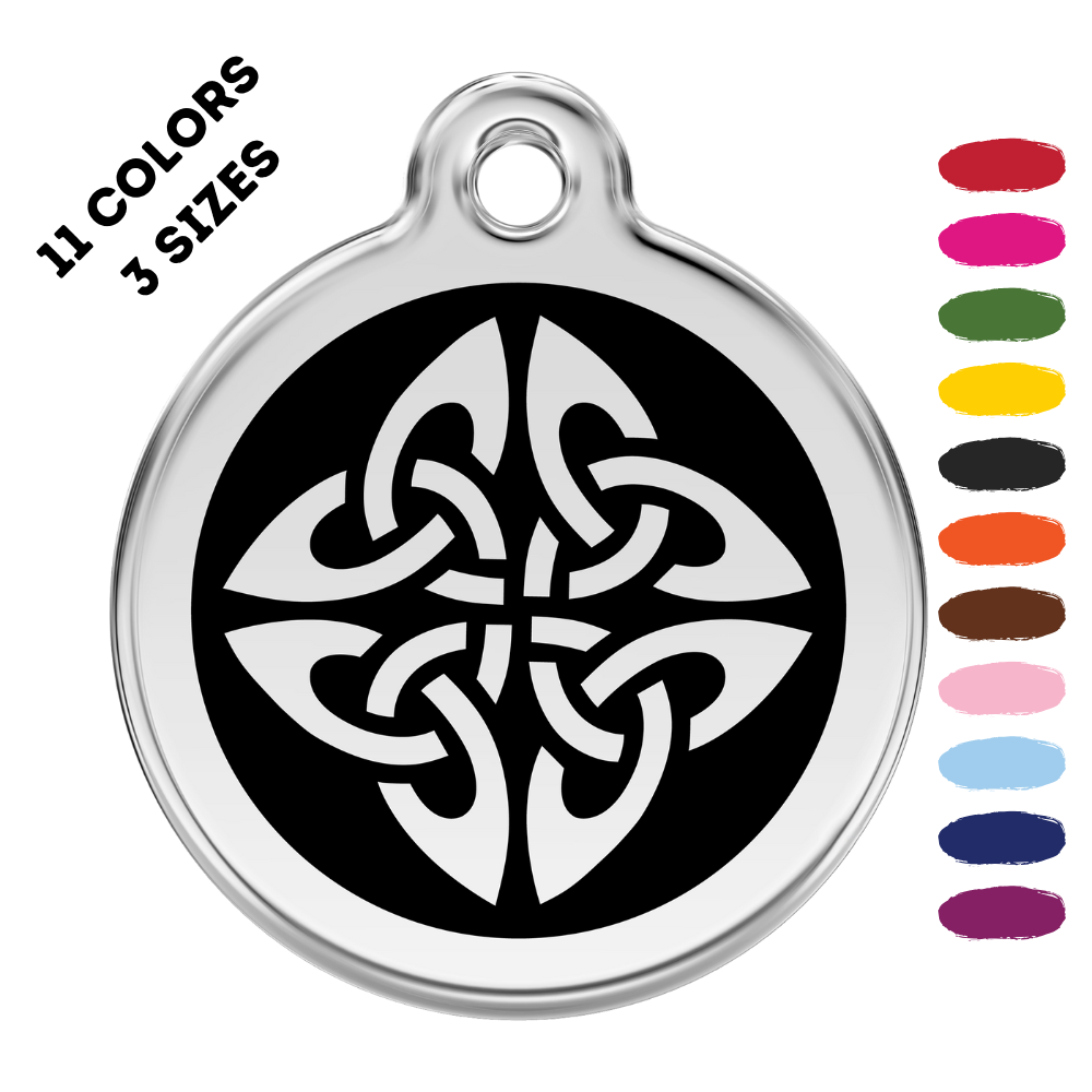 Tribal Arrow Stainless Steel And Enamel Black Pet ID Tag
