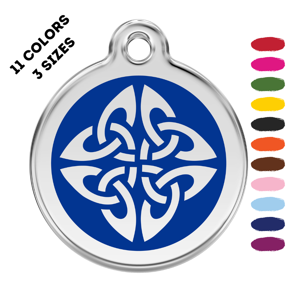 Tribal Arrow Stainless Steel And Enamel Dark Blue Pet ID Tag