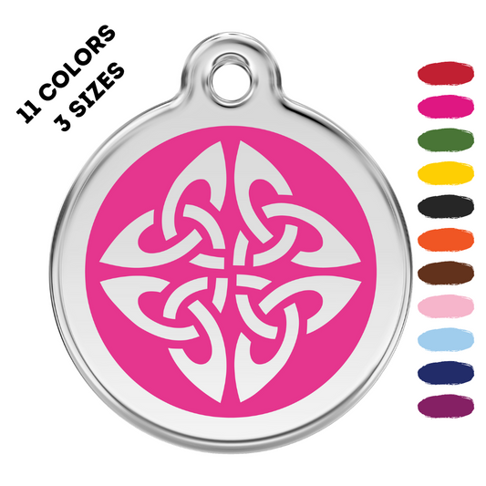 Tribal Arrow Stainless Steel And Enamel Hot Pink Pet ID Tag