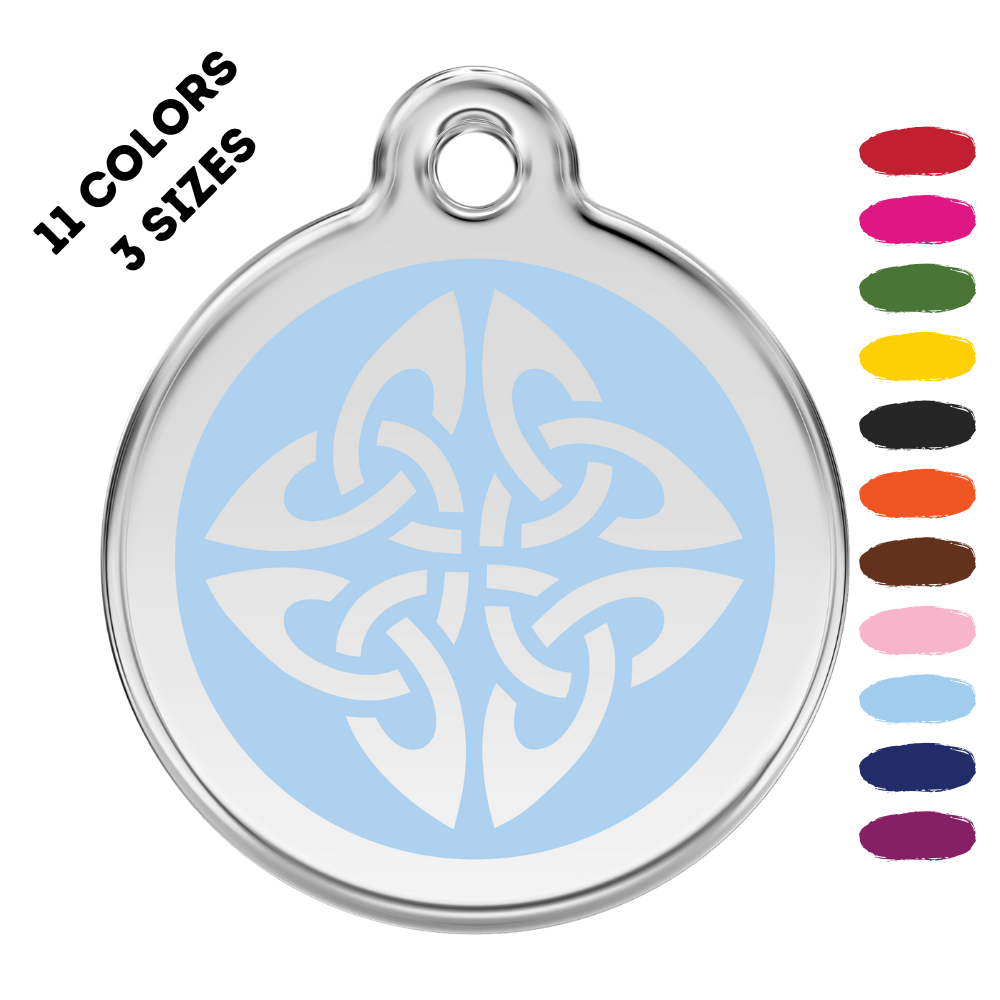 Tribal Arrow Stainless Steel And Enamel Light Blue Pet ID Tag