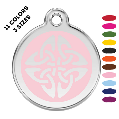 Tribal Arrow Stainless Steel And Enamel Light Pink Pet ID Tag